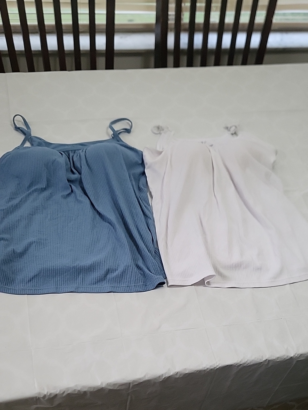 Serra White Ribbed Tank Top Duo